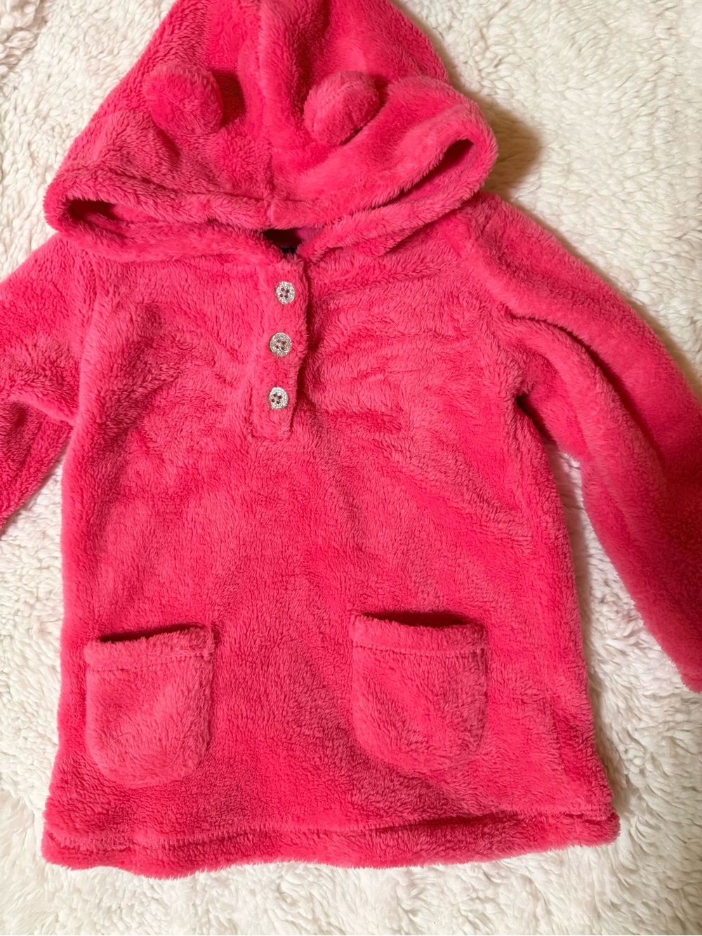 Carter’s Plush Hooded Pink Girls' Pullover Top